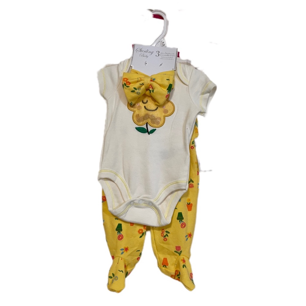 3 piece baby girl outfit
